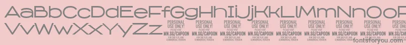 Шрифт CapoonMedi PERSONAL – серые шрифты на розовом фоне