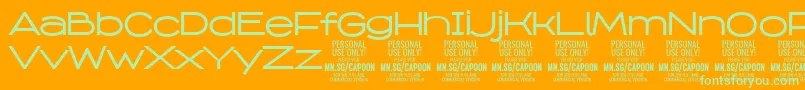 Police CapoonMedi PERSONAL – polices vertes sur fond orange
