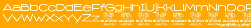 CapoonMedi PERSONAL Font – White Fonts on Orange Background