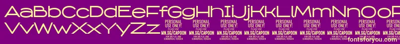 CapoonMedi PERSONAL Font – Yellow Fonts on Purple Background