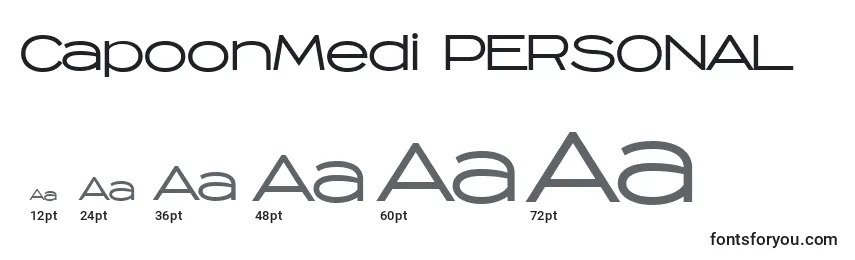 CapoonMedi PERSONAL Font Sizes