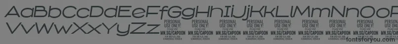 CapoonMediIt PERSONAL Font – Black Fonts on Gray Background