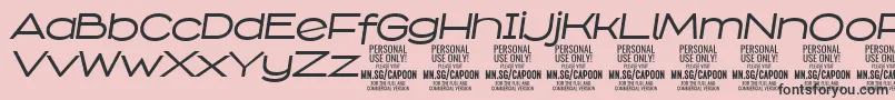 CapoonMediIt PERSONAL Font – Black Fonts on Pink Background