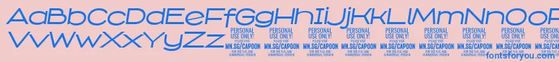 CapoonMediIt PERSONAL Font – Blue Fonts on Pink Background