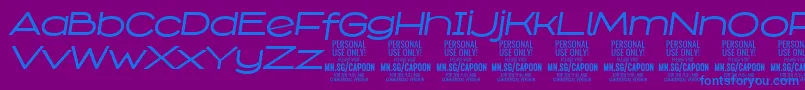CapoonMediIt PERSONAL Font – Blue Fonts on Purple Background