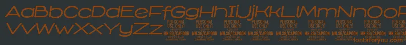 CapoonMediIt PERSONAL Font – Brown Fonts on Black Background