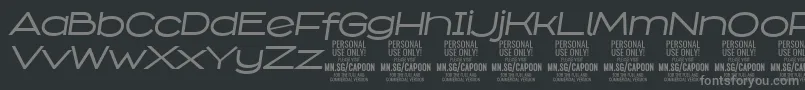 CapoonMediIt PERSONAL Font – Gray Fonts on Black Background