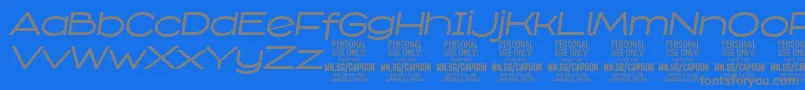 CapoonMediIt PERSONAL Font – Gray Fonts on Blue Background