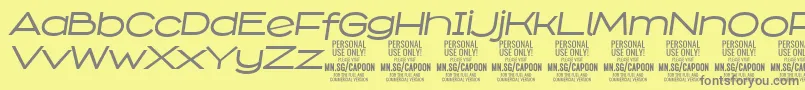 CapoonMediIt PERSONAL Font – Gray Fonts on Yellow Background