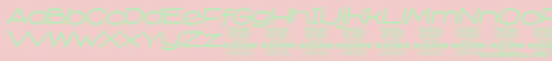 CapoonMediIt PERSONAL-fontti – vihreät fontit vaaleanpunaisella taustalla