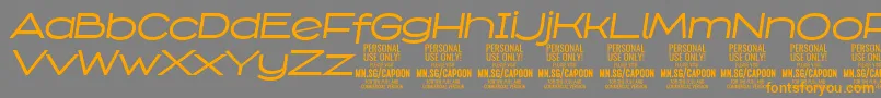 CapoonMediIt PERSONAL Font – Orange Fonts on Gray Background