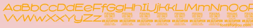 CapoonMediIt PERSONAL Font – Orange Fonts on Pink Background