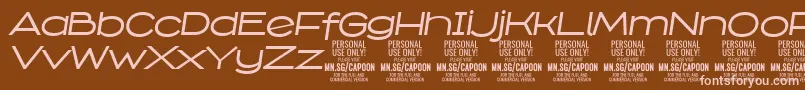 CapoonMediIt PERSONAL Font – Pink Fonts on Brown Background