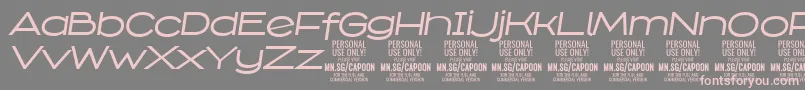 CapoonMediIt PERSONAL Font – Pink Fonts on Gray Background