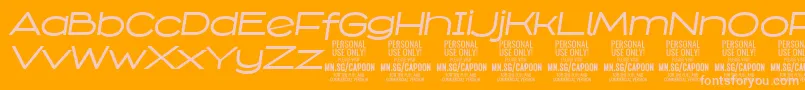 CapoonMediIt PERSONAL Font – Pink Fonts on Orange Background