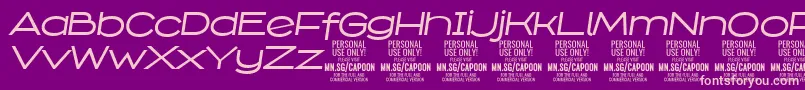 CapoonMediIt PERSONAL Font – Pink Fonts on Purple Background
