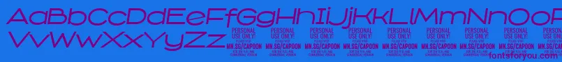CapoonMediIt PERSONAL Font – Purple Fonts on Blue Background