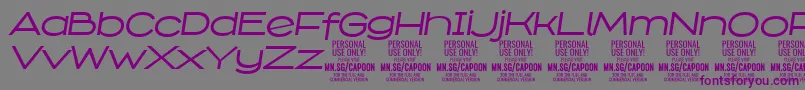 CapoonMediIt PERSONAL Font – Purple Fonts on Gray Background