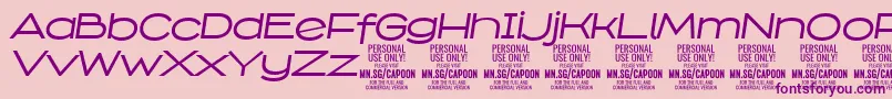 Шрифт CapoonMediIt PERSONAL – фиолетовые шрифты на розовом фоне