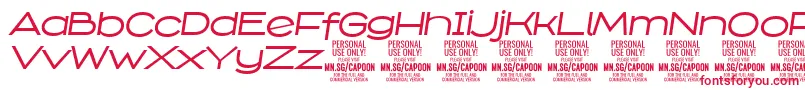 CapoonMediIt PERSONAL Font – Red Fonts on White Background