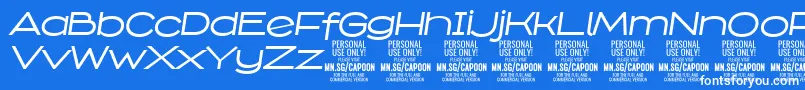 CapoonMediIt PERSONAL Font – White Fonts on Blue Background