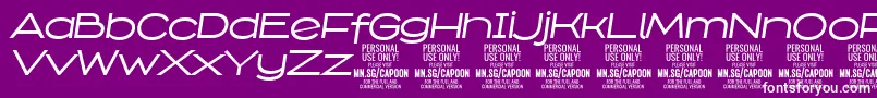 CapoonMediIt PERSONAL Font – White Fonts on Purple Background