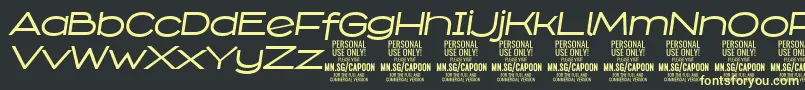 CapoonMediIt PERSONAL Font – Yellow Fonts on Black Background