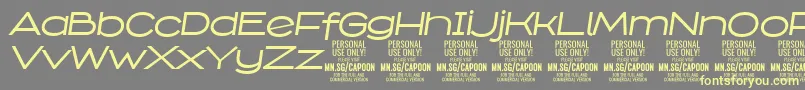CapoonMediIt PERSONAL Font – Yellow Fonts on Gray Background