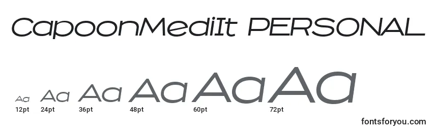 CapoonMediIt PERSONAL Font Sizes