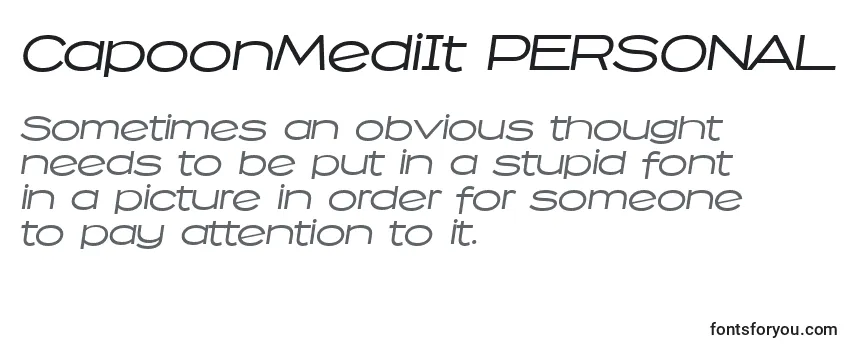 Review of the CapoonMediIt PERSONAL Font