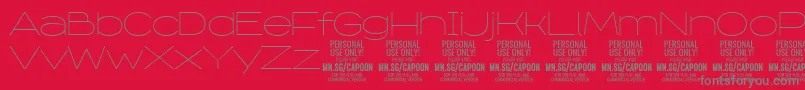 CapoonThin PERSONAL Font – Gray Fonts on Red Background