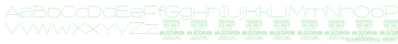 CapoonThin PERSONAL-Schriftart – Grüne Schriften