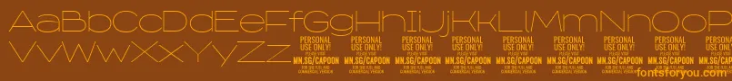 CapoonThin PERSONAL Font – Orange Fonts on Brown Background