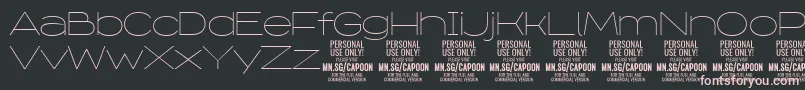 CapoonThin PERSONAL Font – Pink Fonts on Black Background