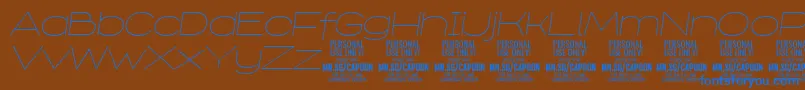 fuente CapoonThinIt PERSONAL – Fuentes Azules Sobre Fondo Marrón