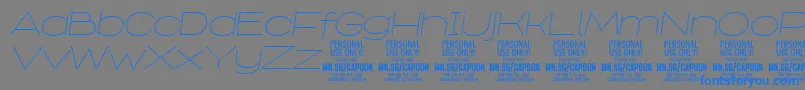 More about CapoonThinIt PERSONAL Font CapoonThinIt PERSONAL Font – Blue Fonts on Gray Background