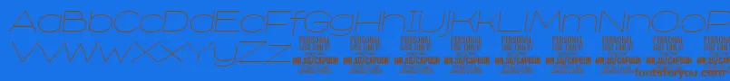 Шрифт CapoonThinIt PERSONAL – коричневые шрифты на синем фоне