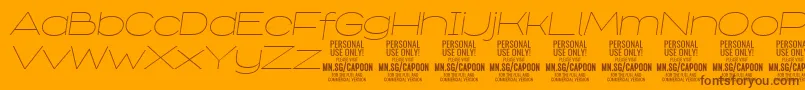 Police CapoonThinIt PERSONAL – polices brunes sur fond orange