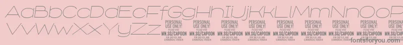 Шрифт CapoonThinIt PERSONAL – серые шрифты на розовом фоне