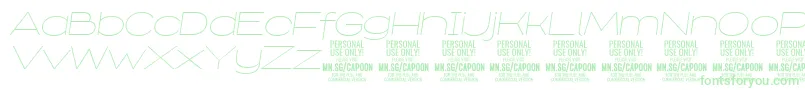 Czcionka CapoonThinIt PERSONAL – zielone czcionki