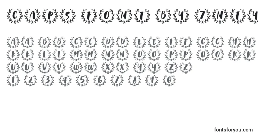 Czcionka CAPS Font by 7NTypes – alfabet, cyfry, specjalne znaki