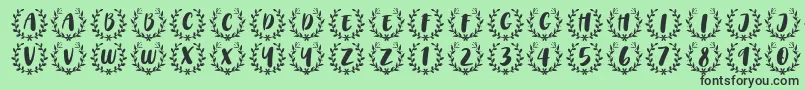 CAPS Font by 7NTypes Font – Black Fonts on Green Background