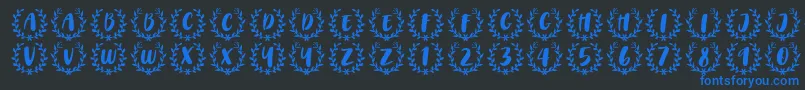 CAPS Font by 7NTypes Font – Blue Fonts on Black Background