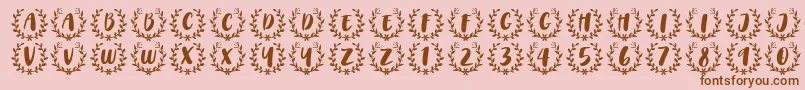 CAPS Font by 7NTypes Font – Brown Fonts on Pink Background