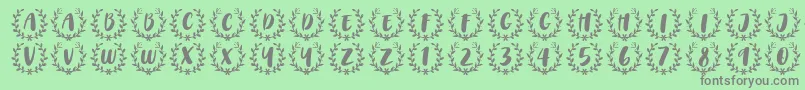 CAPS Font by 7NTypes Font – Gray Fonts on Green Background