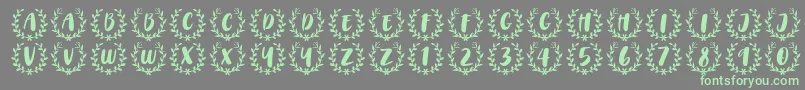 CAPS Font by 7NTypes Font – Green Fonts on Gray Background