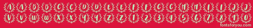 CAPS Font by 7NTypes Font – Green Fonts on Red Background
