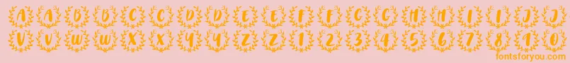 CAPS Font by 7NTypes Font – Orange Fonts on Pink Background
