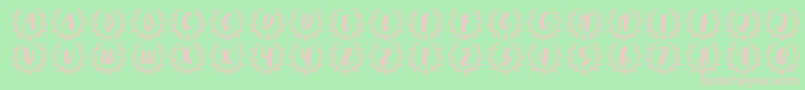 CAPS Font by 7NTypes Font – Pink Fonts on Green Background