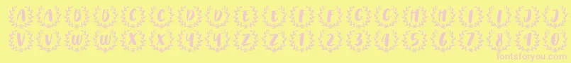 CAPS Font by 7NTypes Font – Pink Fonts on Yellow Background